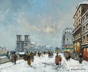 antoine blanchard Notre Dame et les Quais Paris Oil Paintings
